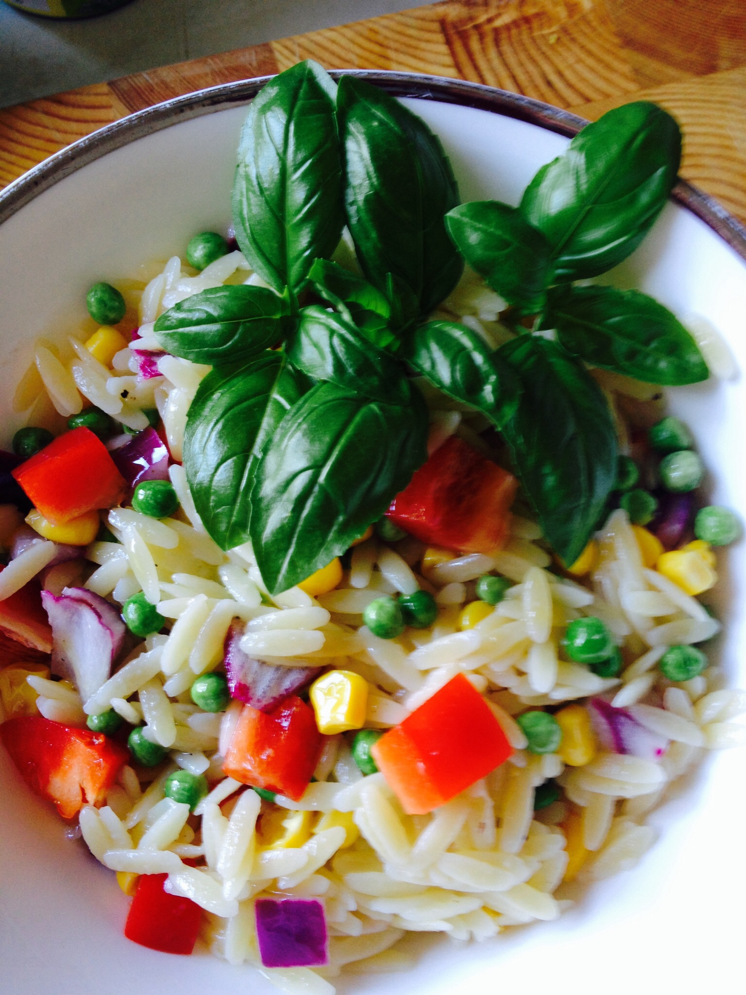 Lemon Garlic Vegetable Orzo Feasting Is Fun