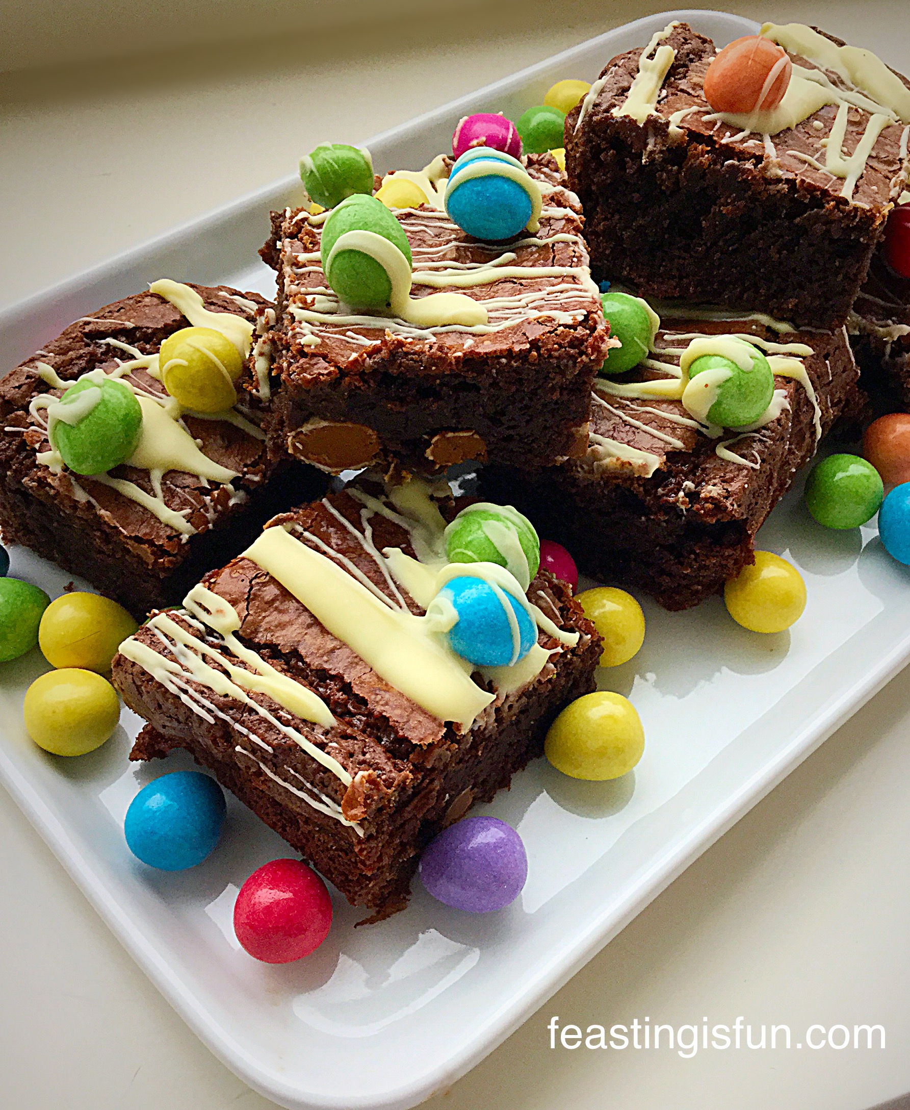 Chocolate Mini Egg Brownies Feasting Is Fun