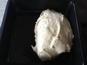 Half the focaccia dough.