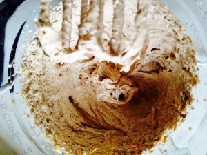 The whisked mixture will be darker than when using white sugar.