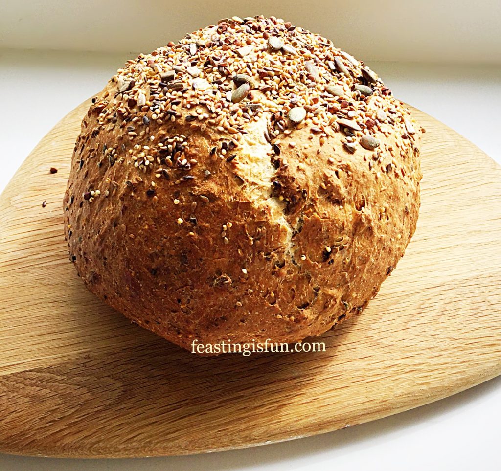 Crunchy Seeded Bread - Feasting Is Fun