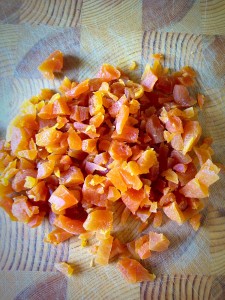 Here's a pic of how I chopped the apricots!