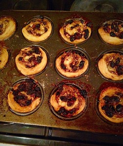 Ooh yummy! But be careful, they will come out of oven very hot.