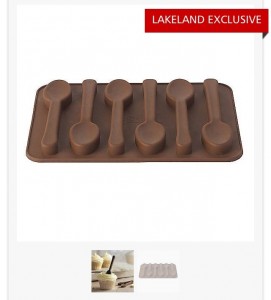 Silicone chocolate spoon mould, available from Lakeland.