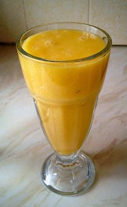Peach and Banana Smoothie - a glass of sunshine to brighten your day!