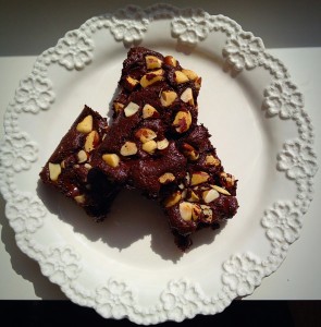 Brazil Nut studded, fudgey Chocolate - you will love Nuts About Brownies!