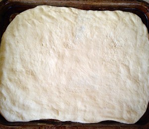 The base to your Homemade Ciabatta Base Pizza is complete!