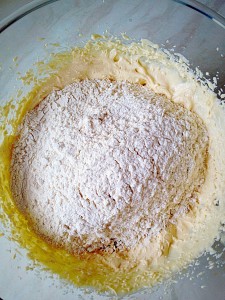 Add the flour.