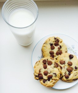 Cheer Up Chocolate Chip Cookies - perfect with a glass of milk.