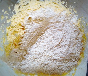 Next add the flour...