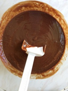 Ooey gooey chocolate brownie mixture.