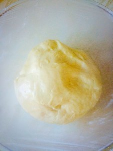 This pizza dough is now ready to prove.