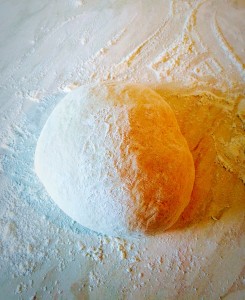 Tip the dough out onto a lightly floured surface.