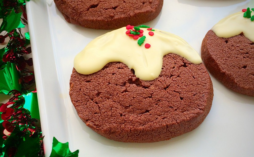 Chocolate Christmas Pudding Cookies
