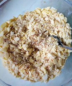 Crunchy crumble topping.