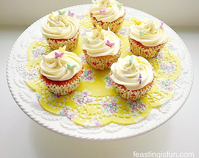 Marshmallow Frosted Mango Cupcakes