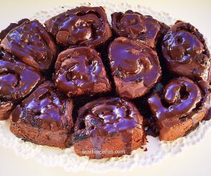 Double Chocolate Chip Iced Buns
