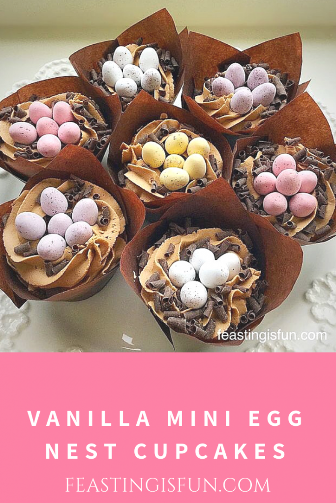 FF Vanilla Mini Egg Nest Cupcakes 