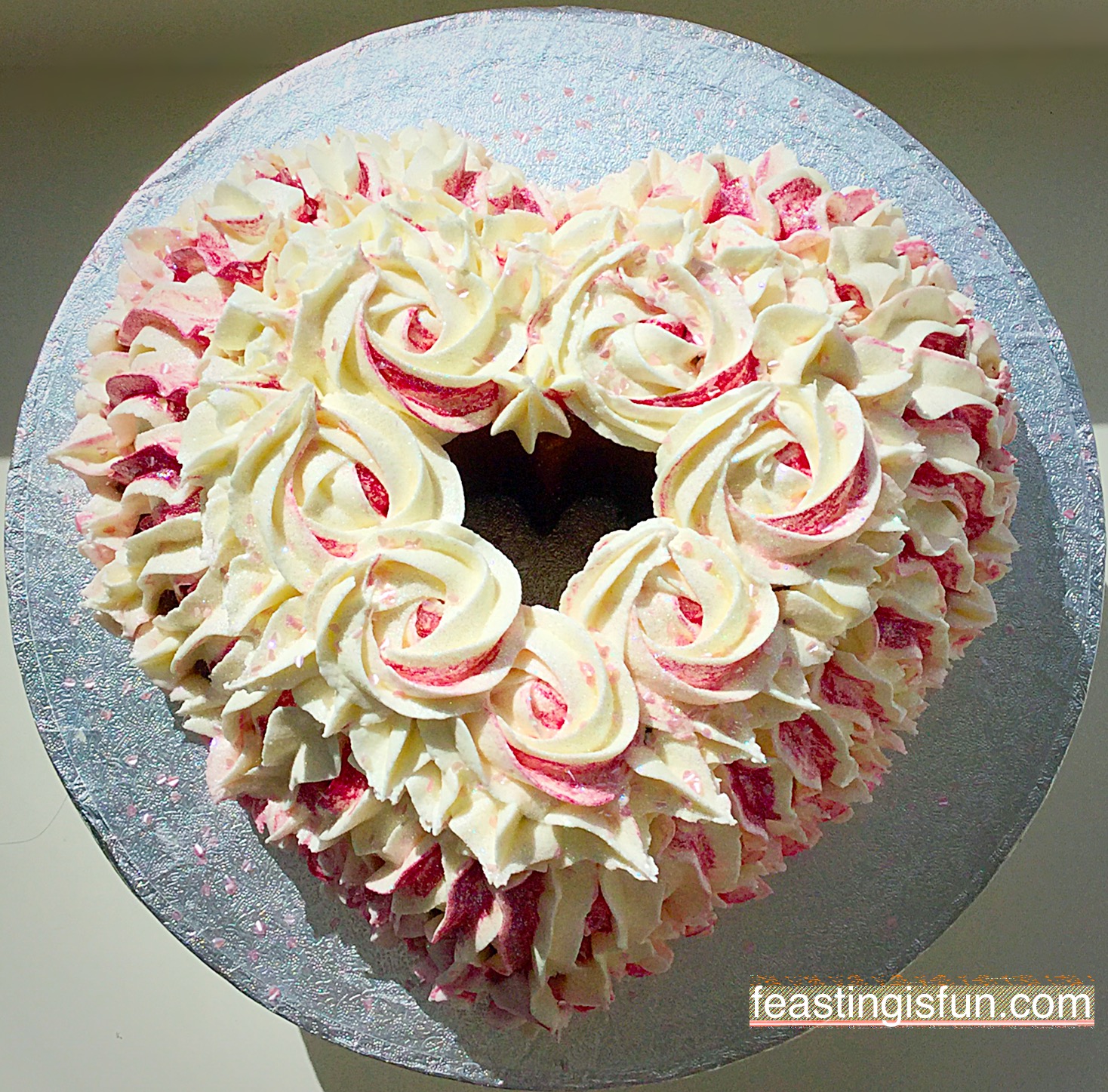 Heart Engagement Bundt Cake - Feasting Is Fun