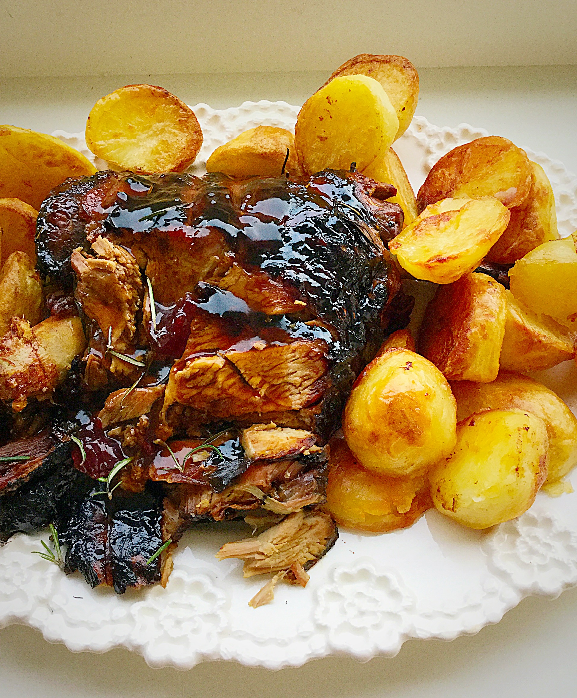 Redcurrant Jelly Glazed Roast Lamb Feasting Is Fun