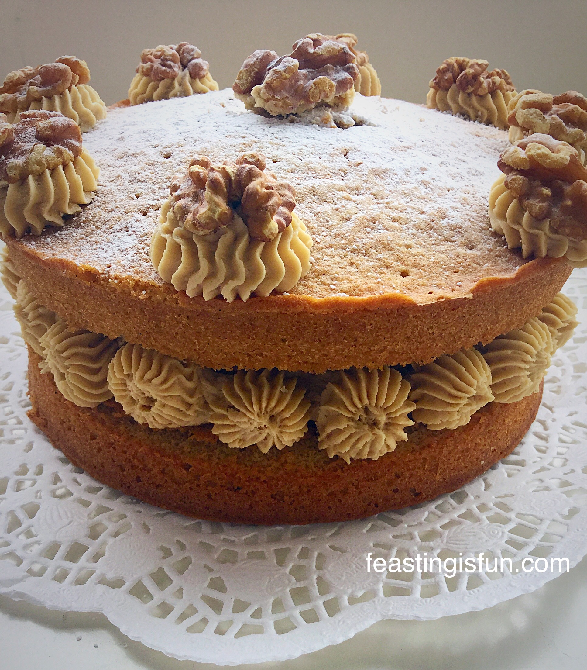 Maple Syrup Iced Coffee Bundt Cake - Feasting Is Fun