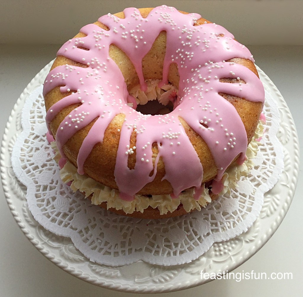 FF Raspberries Cream Giant Doughnut 