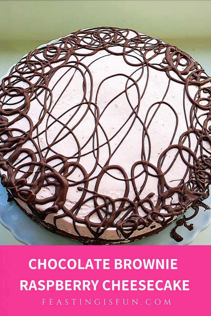 Chocolate Brownie Raspberry Cheesecake 