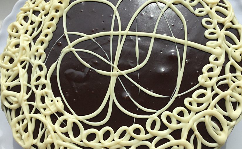 White Chocolate Swirl Fudge Cake