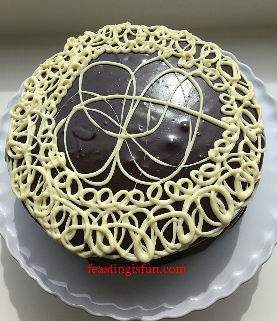 FF White Chocolate Swirl Fudge Cake 