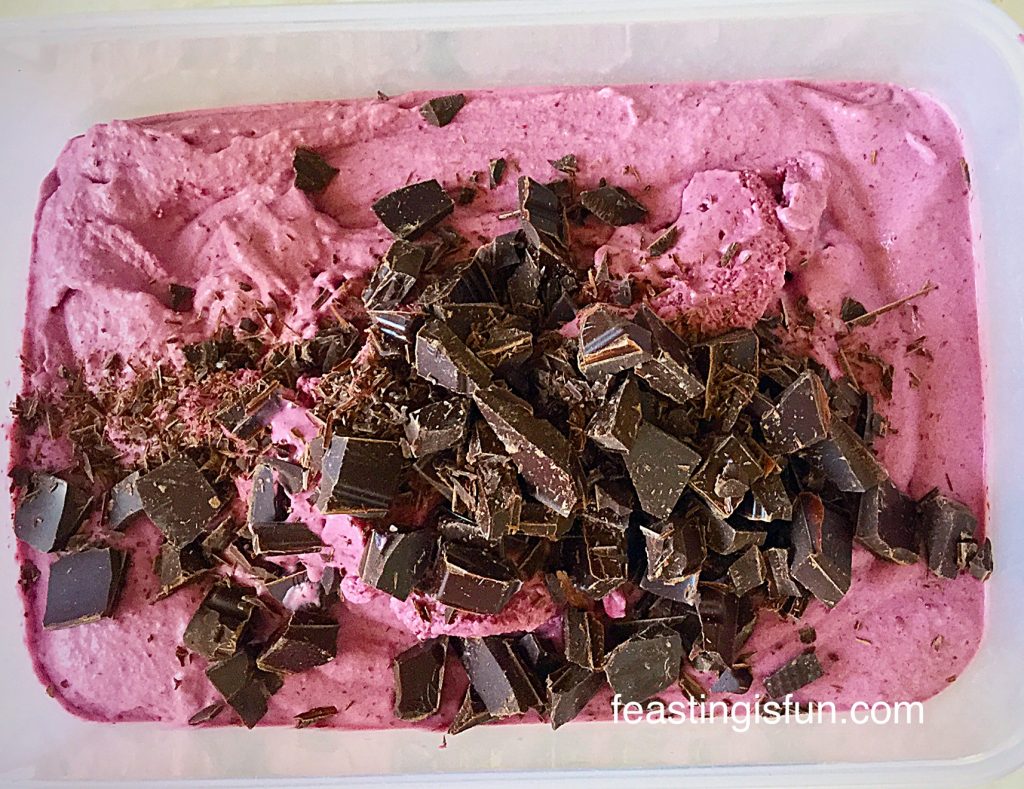 Blackberry Chocolate a Chunk Ice Cream such a delicious combination.