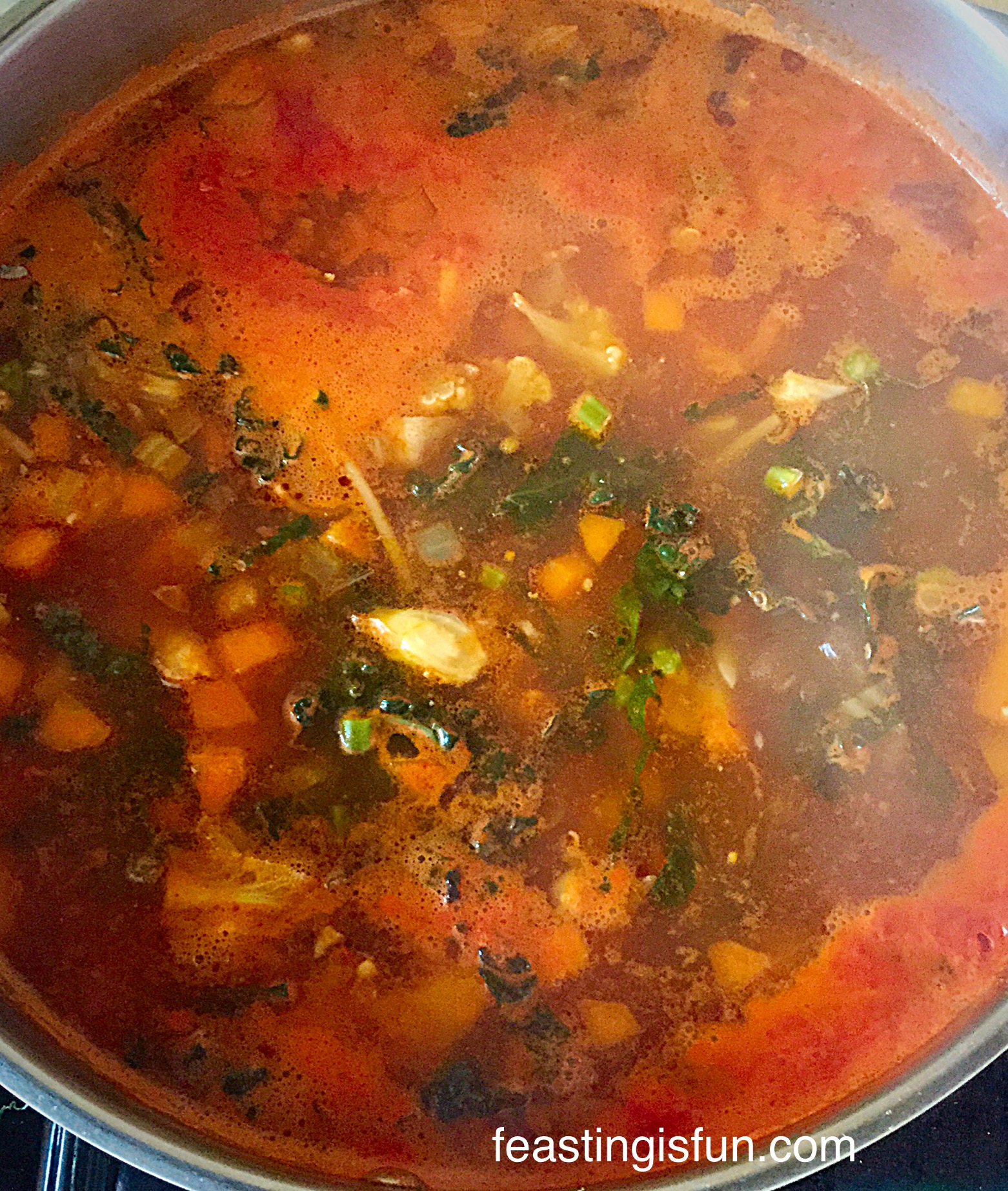 Hearty Minestrone Soup. - Feasting Is Fun