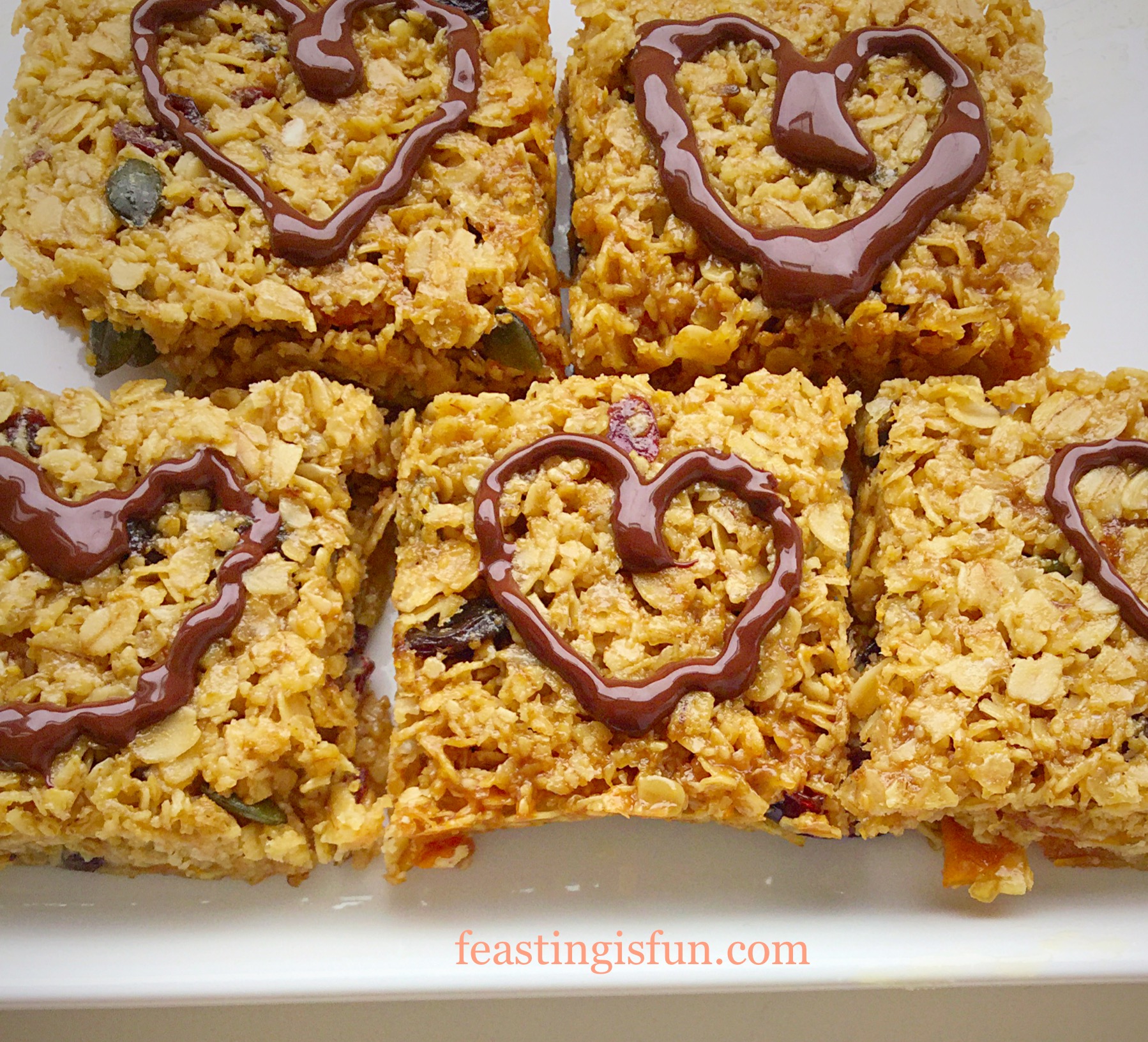Muesli Flapjack Squares Feasting Is Fun