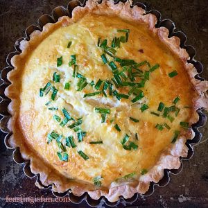 Feta Red Onion Marmalade Quiche - Feasting Is Fun