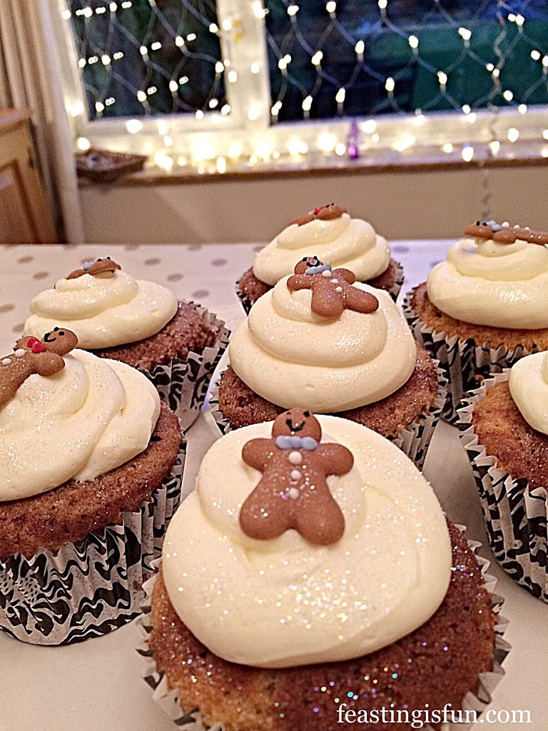 FF Gingerbread Frosted Ginger Christmas Cupcakes