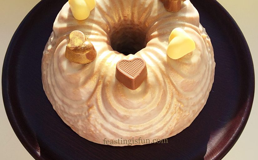 FF Chocolate Heart Topped Rose Bundt Cake