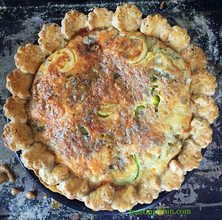 Walnut Pastry Crust Leek Stilton Tart – Feasting Is Fun