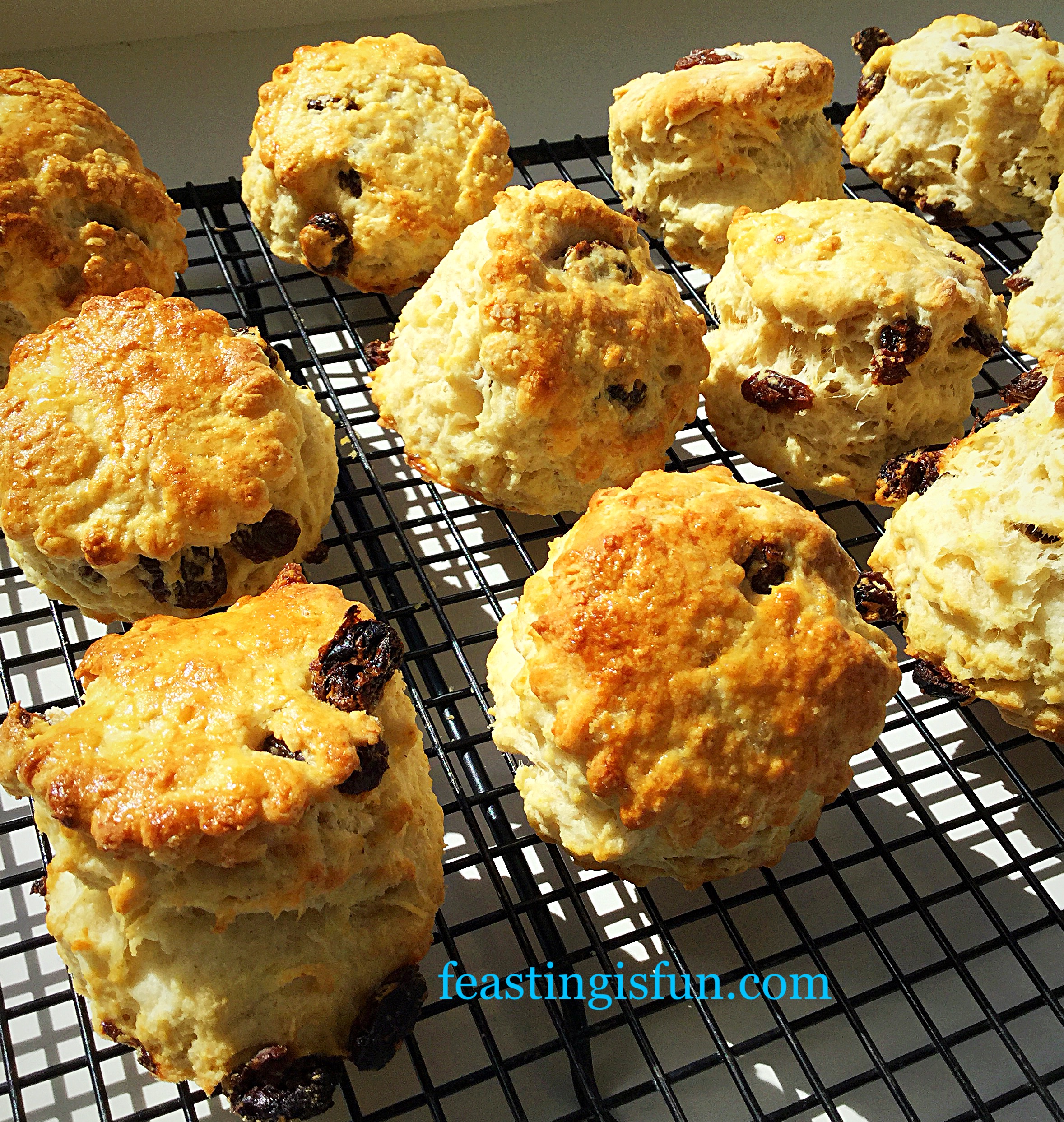 Fruit Filled Butter Scones - Feasting Is Fun