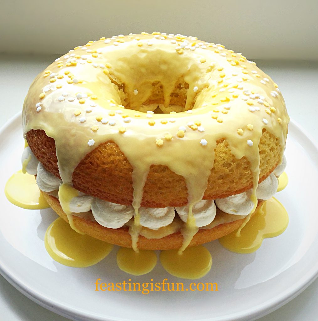 FF Lemon Drizzle Whipped Cream Filled Giant Doughnut 