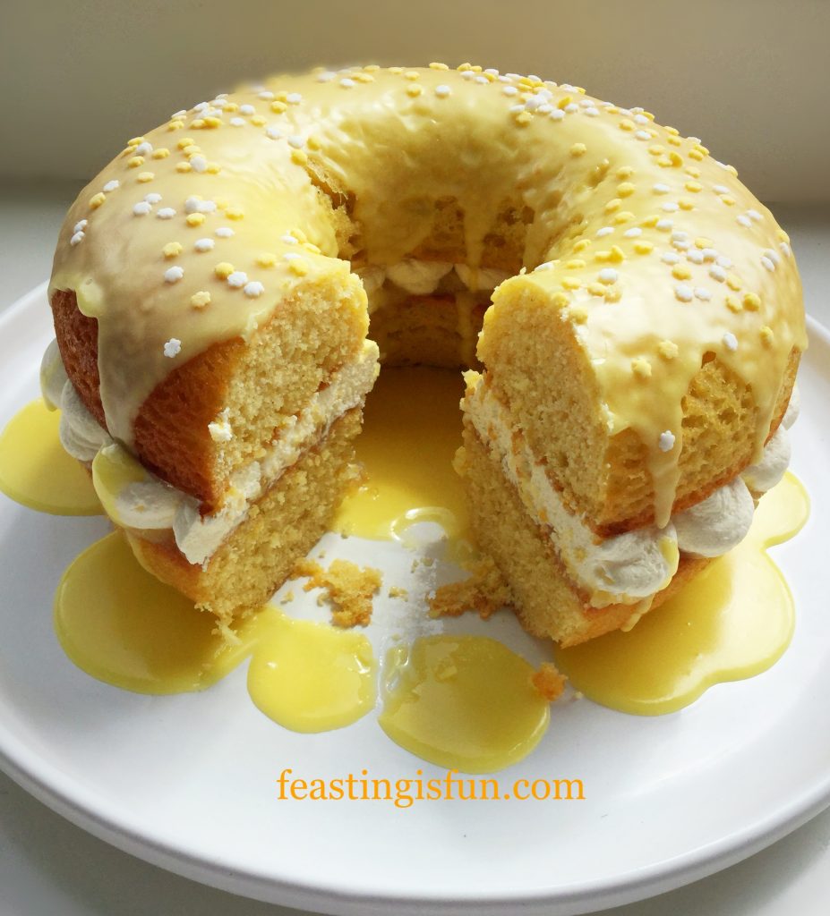 FF Lemon Drizzle Whipped Cream Filled Giant Doughnut 