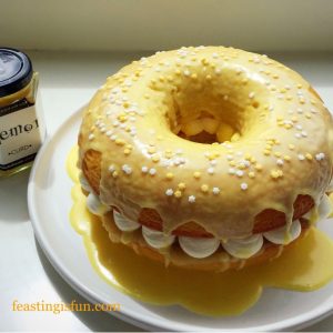Lemon Drizzle Whipped Cream Filled Giant Doughnut 