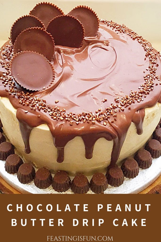FF Chocolate Peanut Butter Drip Cake