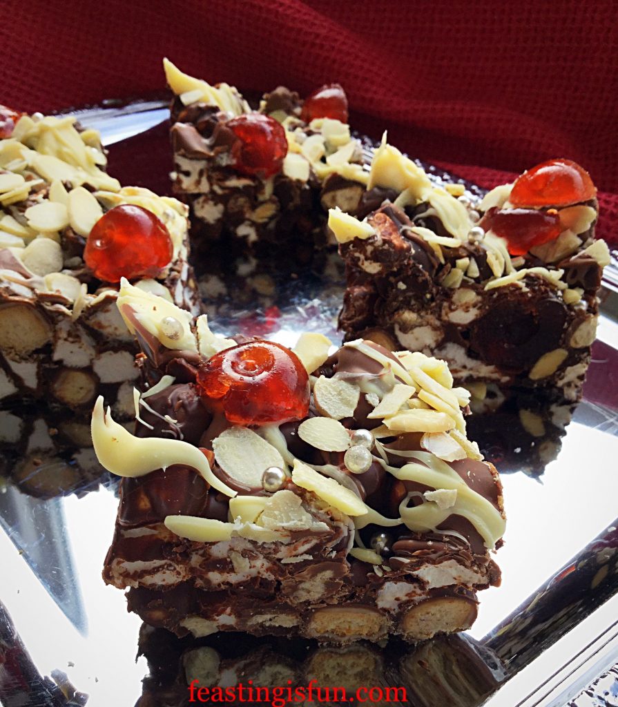 FF Cherry Bakewell Rocky Road Bars
