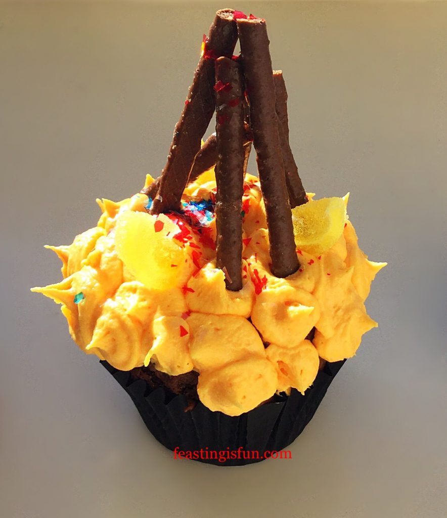 FF Marbled Chocolate Orange Bonfire Cupcakes