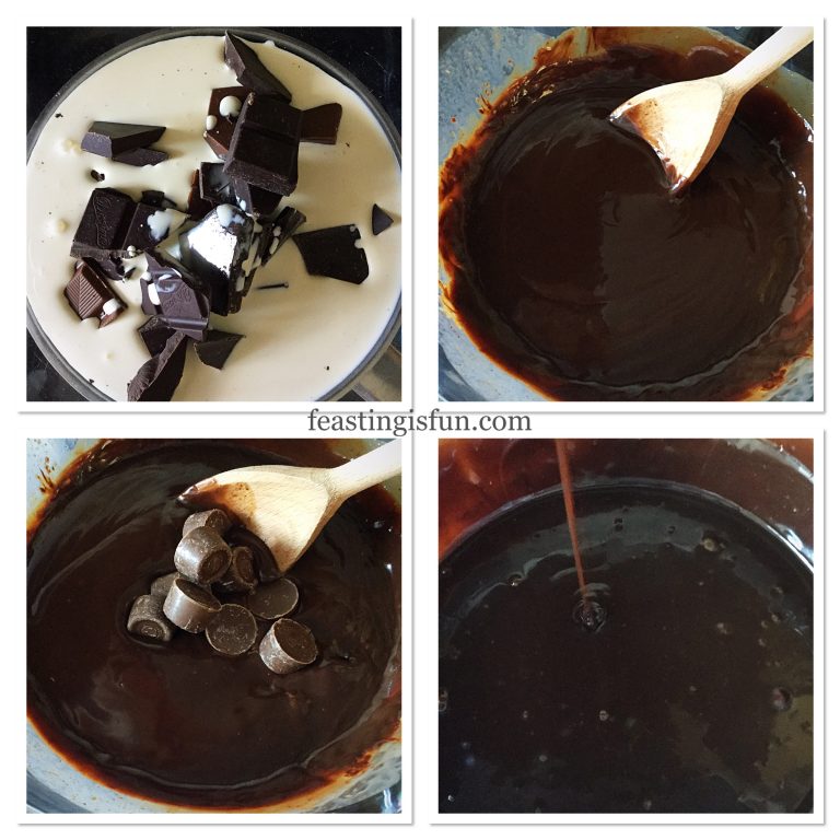 Hot Chocolate Fudge Sauce Covered Profiteroles Feasting Is Fun