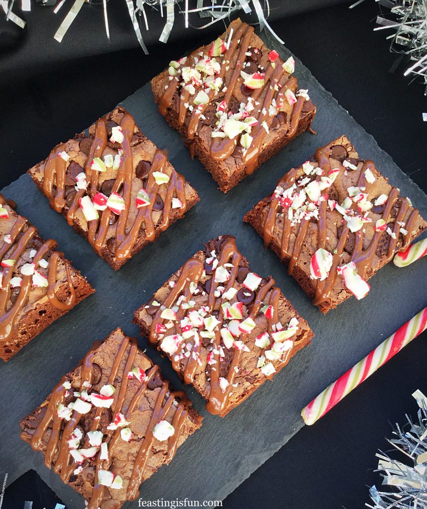 FF Peppermint Candy Cane Topped Brownies 