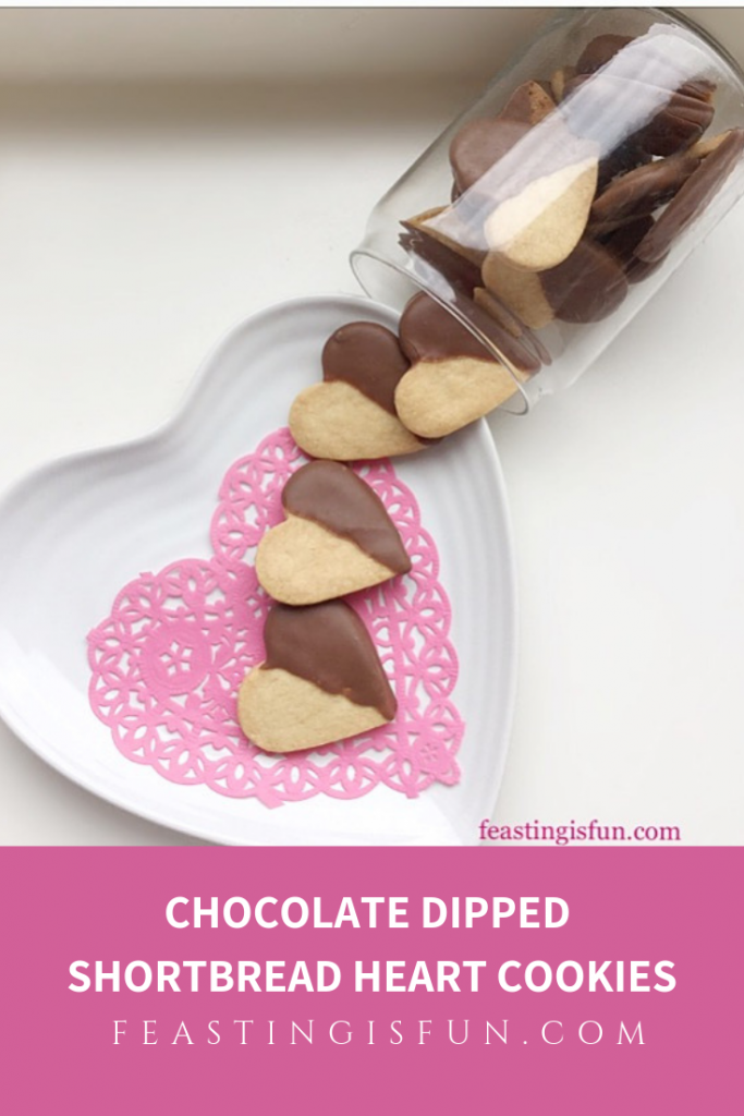 FF Chocolate Dipped Shortbread Heart Cookies