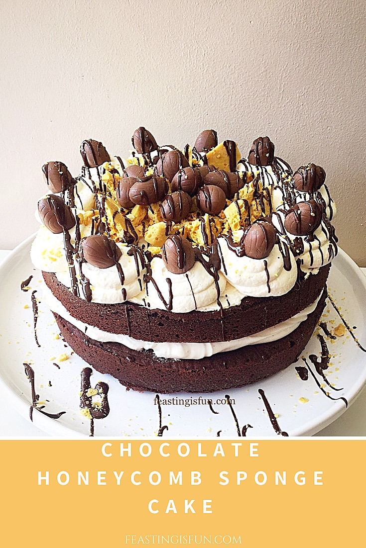 Honeycomb & Chocolate Ice Cream Cake - Bake Play Smile