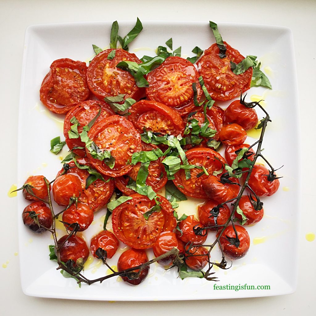 FF Fresh Basil Topped Slow Roasted Tomatoes 