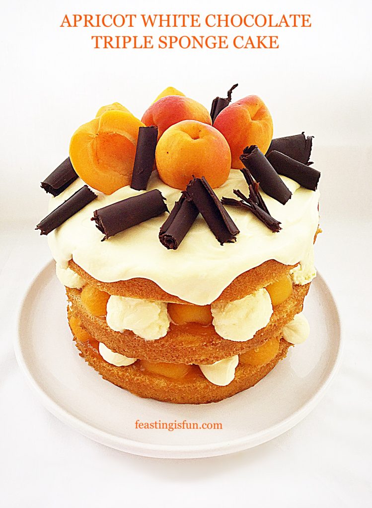 FF Apricot White Chocolate Triple Sponge Cake