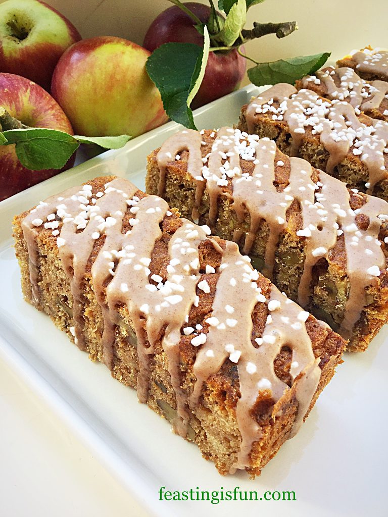 FF Cinnamon Drizzle Apple Walnut Cake Bars 